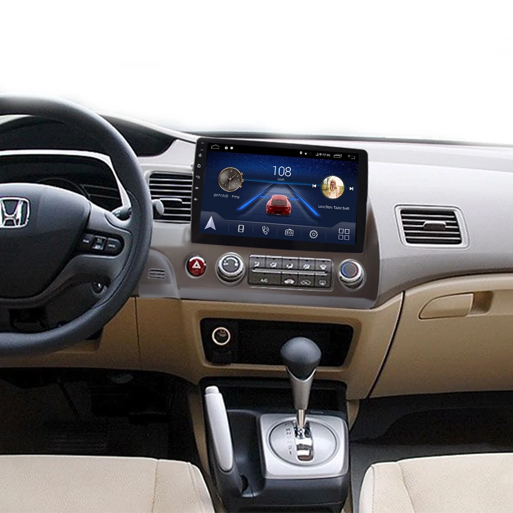 

4G Lte Android 9.0 GPS multimedia navigation system For Honda Civic 2006-2012 years car dvd player pillow monitor headrest radio