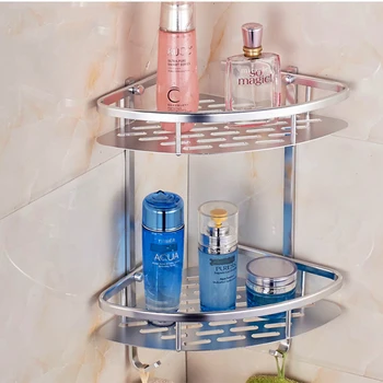 

alloy material Toilet Storage Rack Copper Single-Wall Corner Frame/Antique Continental Bathroom Hardware Rack Wall Hanging Rack