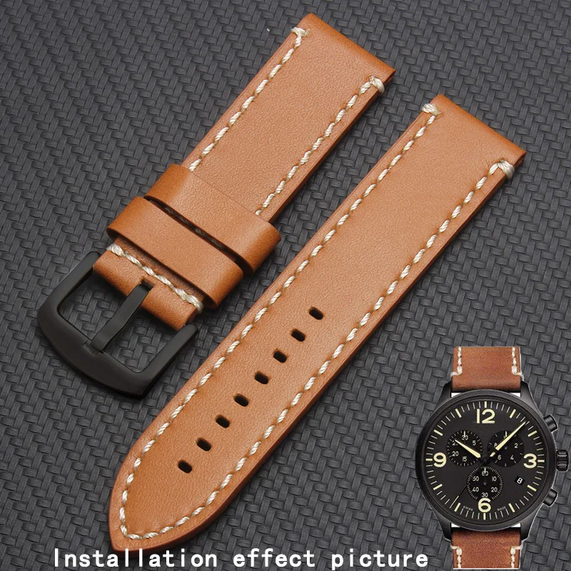 1 Shengmeirui для tissote 1853 ремешок для часов Tissot CHRONO XL Серии T116 22 мм мужской кожаный ремешок - Цвет ремешка: 1