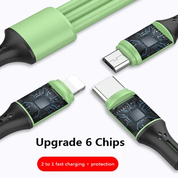 

Mini USB to USB Silicone Data Cable New 3-in-1 TPE Liquid Charging For iPhone/Micro USB / Type C Three Charging Interfaces