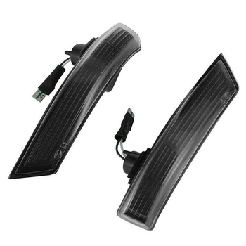 

2X Dynamic LED Turn Signal Light Rear Mirror Indicator Light for Ford Focus Mk2 Mk3 Mondeo (Smokded Black)