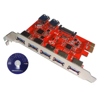 

Desktop Computer PCI-E to 5+2 USB 3.0 Hub PCI Express Expansion Card Adapter new