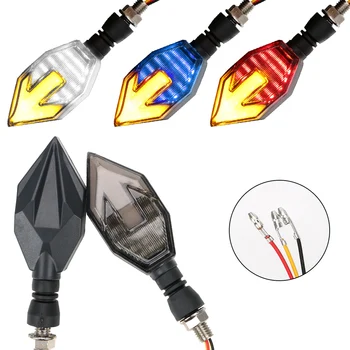 

Universal 2pcs Motorcycle Turn Signal Indicators Motorcycle Side Light LED Signal Lamp 12V Arrow Shape