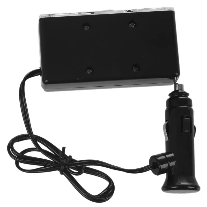 Совершенно 2 USB порт зарядное устройство и 2 пути автомобильное зарядное устройство прикуриватель гнездо сплиттер адаптер