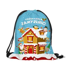 Веселый Рождественский рюкзак с мультяшным рисунком принт с конфетами Подарочная сумка большая емкость комплект Карманный Многофункциональный рюкзак для унисекс
