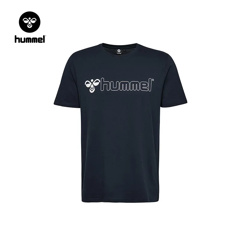 

Hummel men's short sleeve 2019 spring/summer new color contrast logo simple casual T-shirt 202953