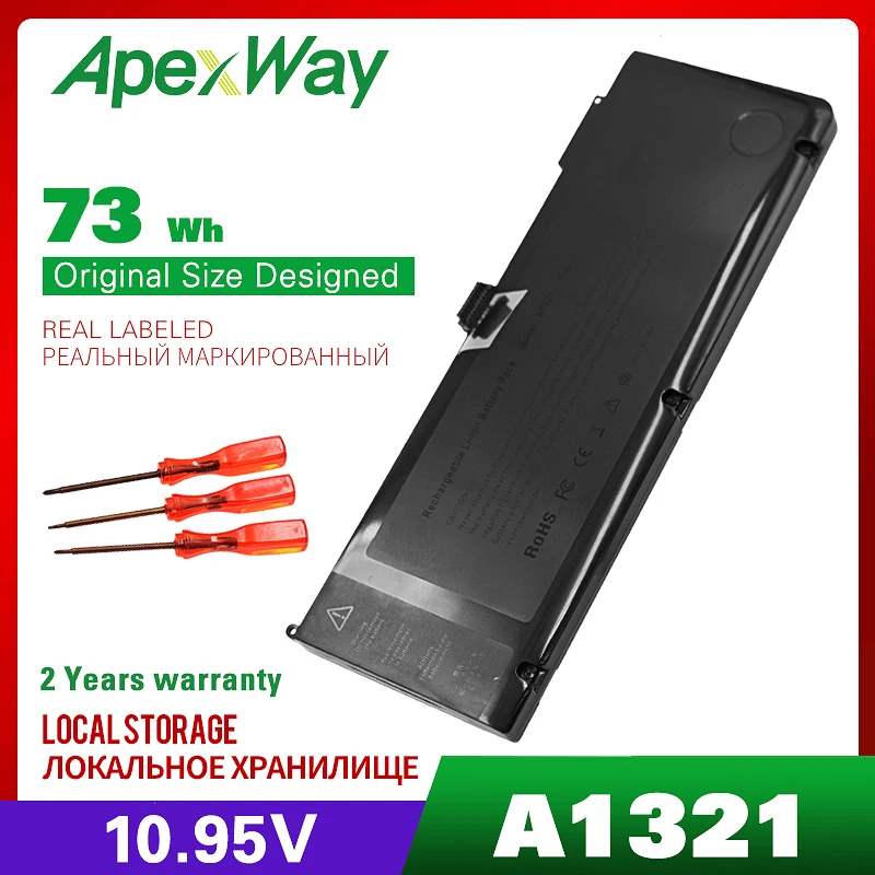 10.95V 73Wh Replacement Battery For Apple A1321 For MacBook Pro 15