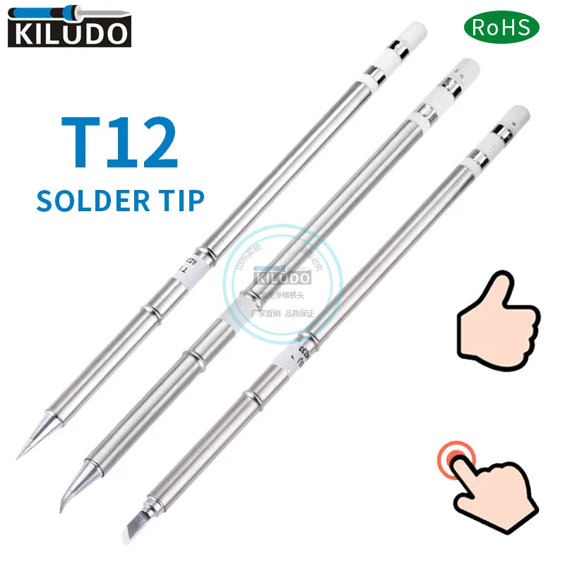 KILUDO T12-J02 T12-KU T12-BL Iron Tips for Hakko Soldering Rework Station FX-951 FX-950 Control Temperature