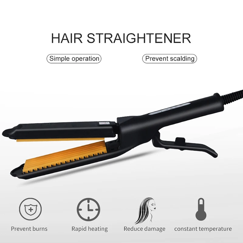 

Hair Straightener Women Hair Steam Flat Hair Iron Curling Four-gear Temperature Curler Iron US Ceramic Tourmaline Ionic Dry Wet