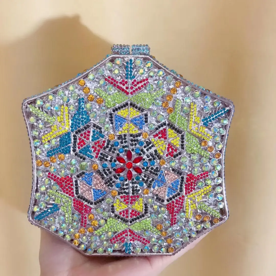 

Бесплатная доставка, искусственный разноцветный клатч, кошелек для вечеринки, Модный женский клатч на плечо с цепочкой и бриллиантами для свадьбы