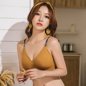 

MANBEIQI Style Female Letter Vest Type Without Steel Ring Beauty Back Shockproof Material Excellent Wearing Comfortable