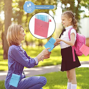 

Folding Portable Storage Bag Mask StorageBox Portable Mask StorageClip Reused Face Masks Organizer Dustproof Cover Holder