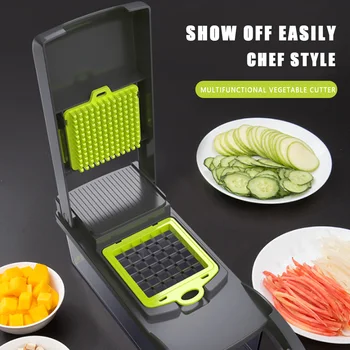 

Vegetable Fruits Tool 12 in 1 Multi-functional Vegetable Fruit Slicer Cutter Peeler Multifunctional Potato Peeler Grater Drain