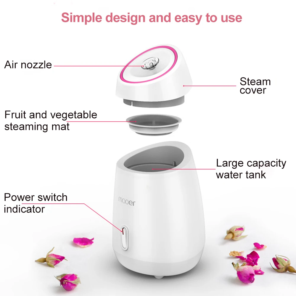 Fruit vegetable Facial Face Steamer Thermal nano spray whitening face steamer machine Deep Cleaning Face Spa beauty instrument