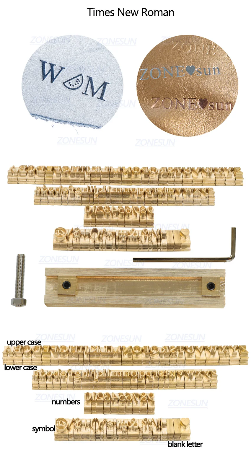 ZONESUN т слот 10 см приспособление+ 52 буквы алфавита+ 10 цифр+ 20 ...
