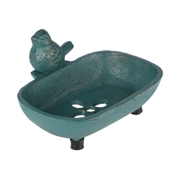 

1pc Retro Bird Soap Holder Household Draining Soap Box Cast Iron Soap Storage Tray for Home Bathroom