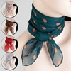 Fashion Chiffon Polka Dot Scarf For Woman Female Retro Temperament Polka Dot Square Scarf Multicolor Polka Dot Neckerchief 1
