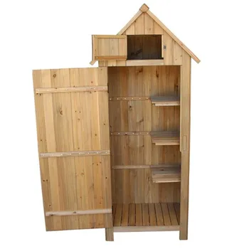 

Cat Supplies Fir wood Arrow Shed with Single Door Wooden Garden Shed Wooden Lockers Wood Color Cat house home