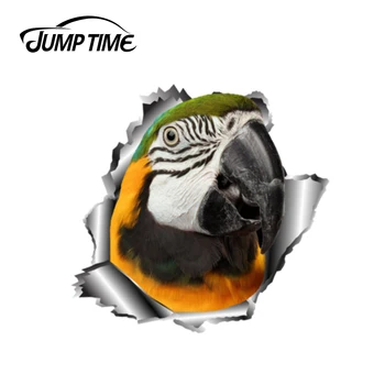 

JumpTime 13cm x 12.6cm For Parrot 3D Car Vinyl Sticker Car Bumper Windows Funny Animal Decal Waterproof Car Accessories
