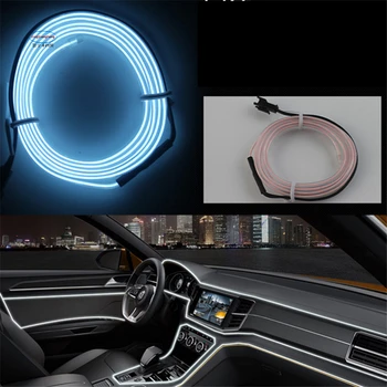 

JXF 12V Neon Light Dance Party Decor car Neon LED lamp Flexible EL Wire Rope Tube Strip With inverter 10 color Article lamp