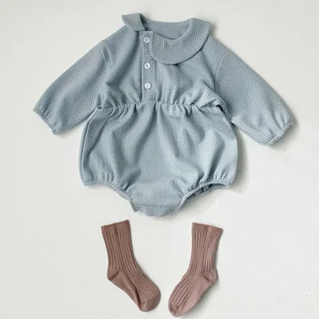 

Baby Girls Romper Baby Clothes Spring Summer Doll collar fashion Long sleeve Baby Clothes Newborn Baby Jumpsuit