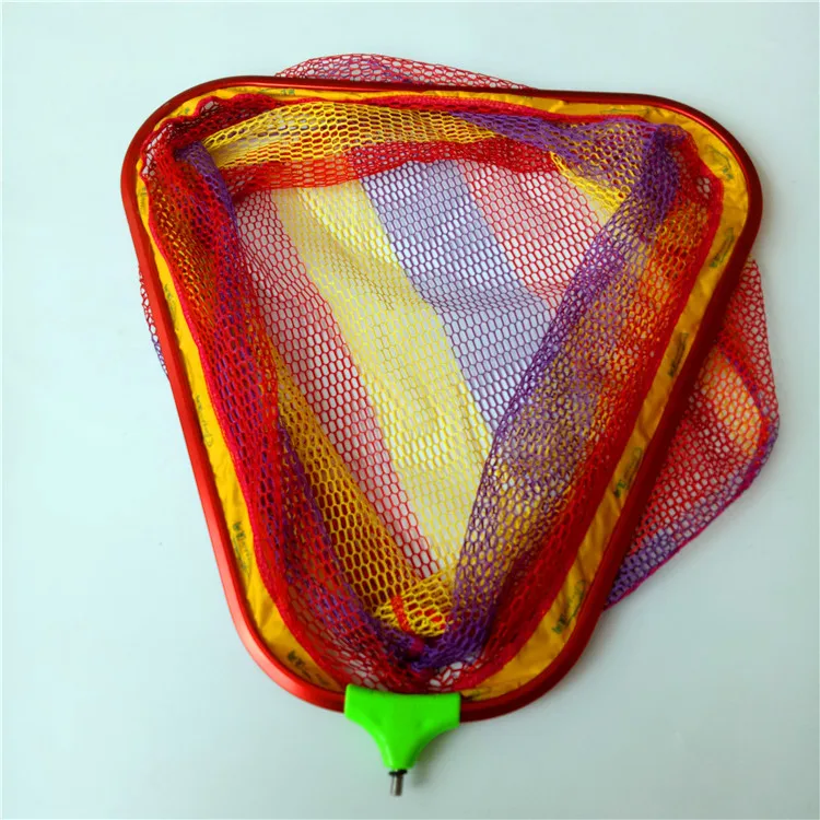 

Triangular Aluminium Alloy Landing Net Head 40 Cm 45 Cm 50cm Landing Net Head Color Bigeye Nanometer String Bag Fishing Gear
