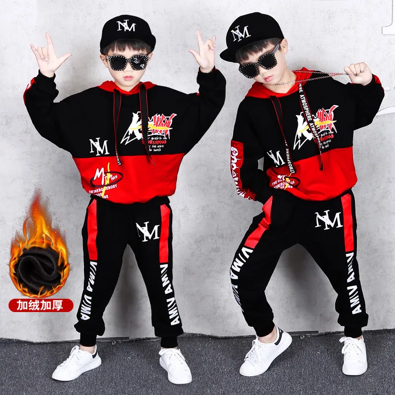 Autumn Spring Kids Clothes Boys 6 7 8 9 10 11 12 13 14 Years Boys Clothing Set Sports Suit Boys Hooded Jacket And Pants Outfits (6)