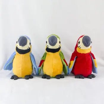 

Talking Record Cute Parrot Waving Wings Electronic Pet Stuffed Plush Toy Educational Toy for Kids Birthday Gift Boy Girl New