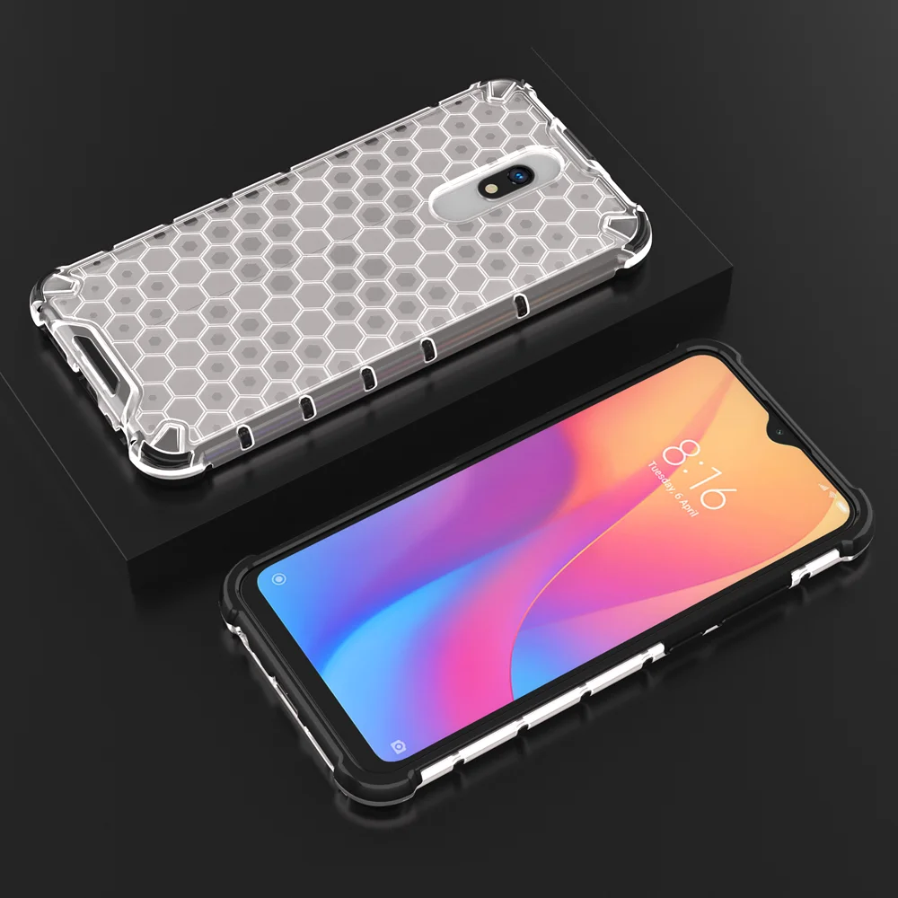 Красный чехол mi 8A для Xiao Red Note 8T 10 Pro CC9 Чехол с Сотами из гибридного материала на