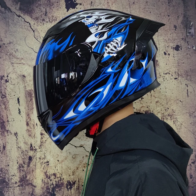 Casque Moto Visage Complet, Universel Pour Hommes Et Femmes