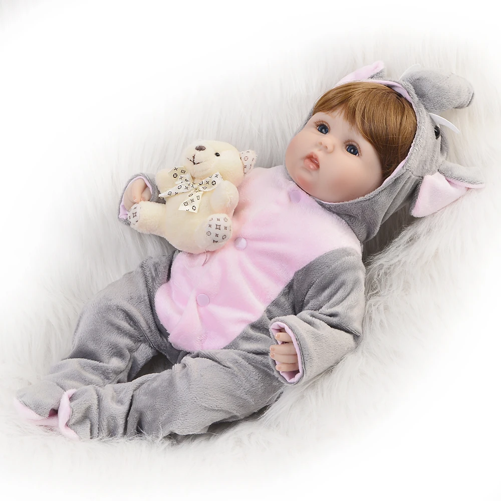 Косплей Слон Reborn baby Dolls DIY Toys 16 дюймов Реалистичная силиконовая кукла для