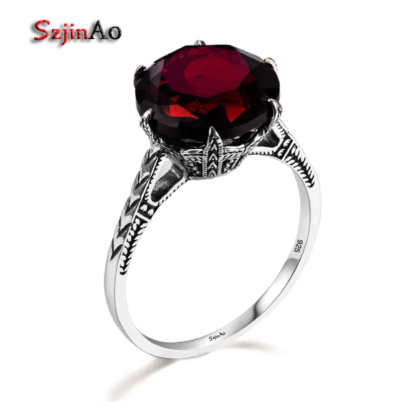 Boho Ring *** Garnet Ring 925 Sterling Silver Designer Ring Women Ring Styling Ring Garnet Jeweler Wedding Ring Band Ring