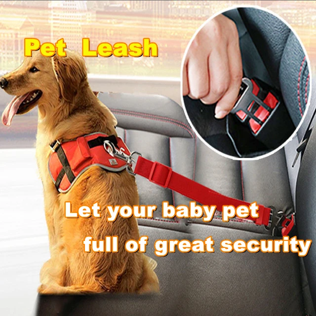 Dog Cat Car Safety Belt Adjustable Leash Vehicle Seat Belt 1