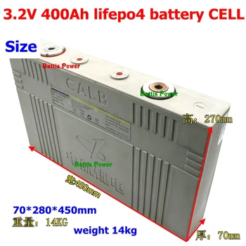 

1PCS 3.2V 400Ah lifepo4 battery CELL not 300ah 24v 48v DIY for EV RV battery pack diy solar EU US TAX FREE UPS or FedEx