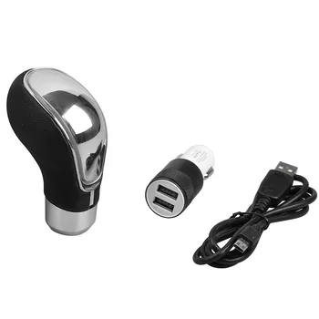 

Car Gear Shift Knob Shifter RGB Color Change LED Light Touch Activated Sensor USB Charge For Car Manual Automatic Transmission
