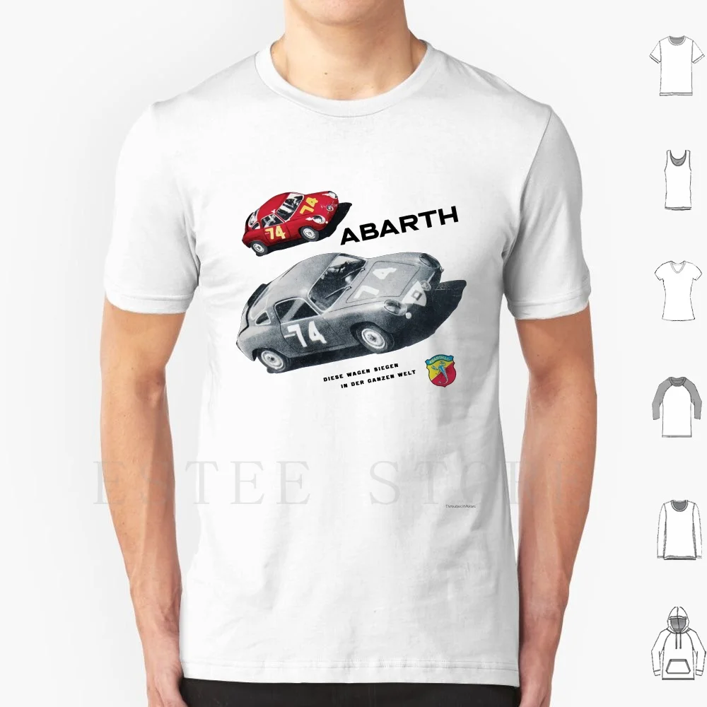 Fiat Abarth 750 T Shirt Uomo Cotone 6Xl Abarth 750 Bialbero Sports Sports Car Car Cars Classic Classic Car Classic Cars Retro