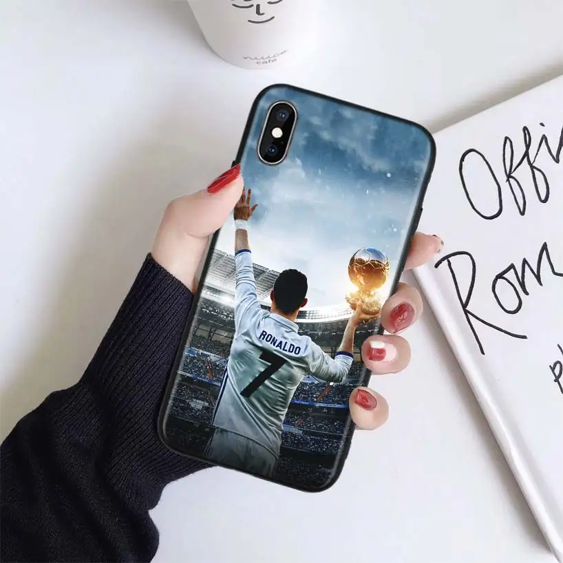 CR7 Cristiano Ronaldo чехол для Apple iphone 11 Pro XR XS Max X 7 8 6 6S Plus 5 5S SE Черный силиконовый чехол для телефона
