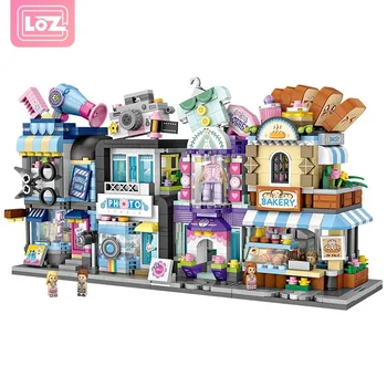 

New LOZ Mini Blocks City View Scene Coffee Shop Retail Store Architectures 3D Models & Building Quiz Christmas Toy for Children