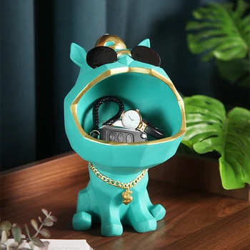 

Organizers Storage Dog Big Mouth Storage Box Home Decor Ornamental Resin Art Sculptures Figurines Home Decor Decorative Gift WXV