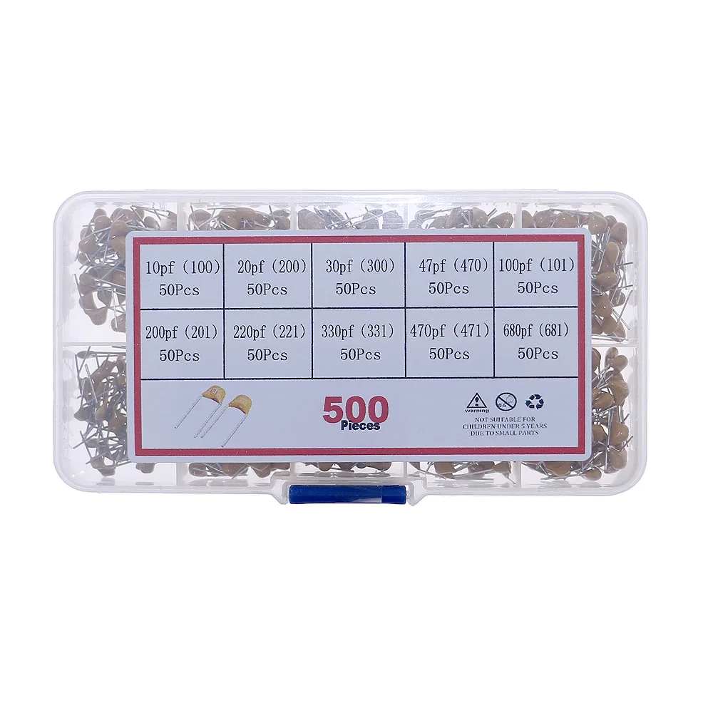 50V 10pF To 10uF Multilayer Ceramic Capacitor Assortment Kit set 10pF 100pF 220pF 470pF1uF 100nF 0.1UF 102 103 104 105 225 106