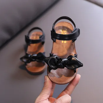 

kids bow sandals Girls sandals toddler summer new Korean girls non-slip beach shoes children students casual sandal For School