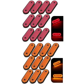 

10 Pcs Trailer Truck RV Clearance Side Marker Light 20 LED Surface Mount G6KC