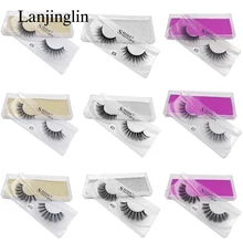 LANJINGLIN, 1 пара, натуральные ресницы, 3d, норковые ресницы, Длинные Накладные ресницы, ручная работа, макияж, наращивание ресниц, 1 коробка, искусственные ресницы