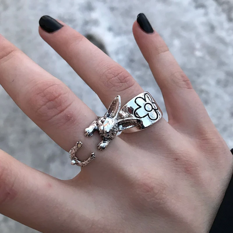 Finger Rings Couple Jewelry Adjustable Animal Rings for Men Women