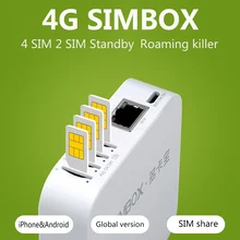 4G SIMBOX 4SIM двойной режим ожидания без роуминга за рубежом для iOS8-13 и Android для передачи звонков и SMS нет необходимости носить с собой