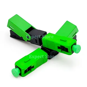 

100pcs/lot Fast Connector ESC250P SC APC Single-Mode SC APC Optical Fiber quick connector SC UPC Fiber Optic Fast Connector