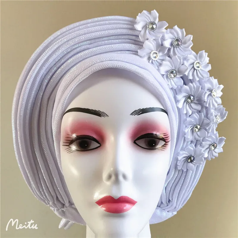 Тюбан Женский Галстук для волос головной убор Нигерийский Африканский стиль 2021