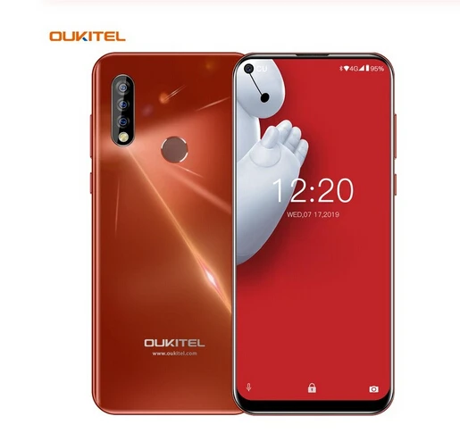 Orange OUKITEL C17 Pro 6,3" 19:9 Android 9,0 мобильный телефон MTK6763 Восьмиядерный 4G ram 64G rom двойной 4G LTE задняя Тройная камера смартфон - Цвет: Orange