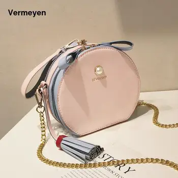 

2020 New Shoulder Bag High-end Small Bag Women's Style Small Round Bag Fashionable Shoulder Bag Mini Bag Korean-style Black