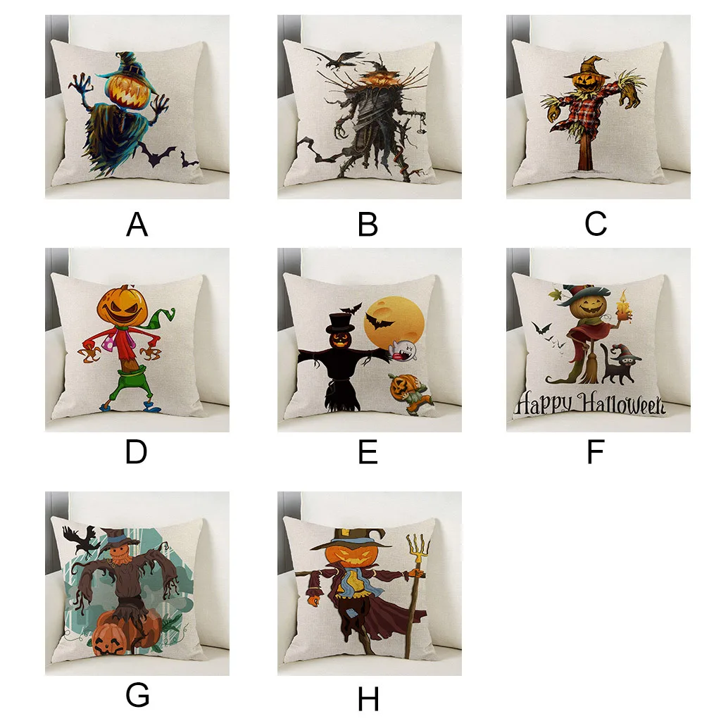 

Halloween Pumpkin Sofa Bed Home Decoration Festival Pillow Case Cushion Cover flax Home Sofa Pillowcase Pillow Case